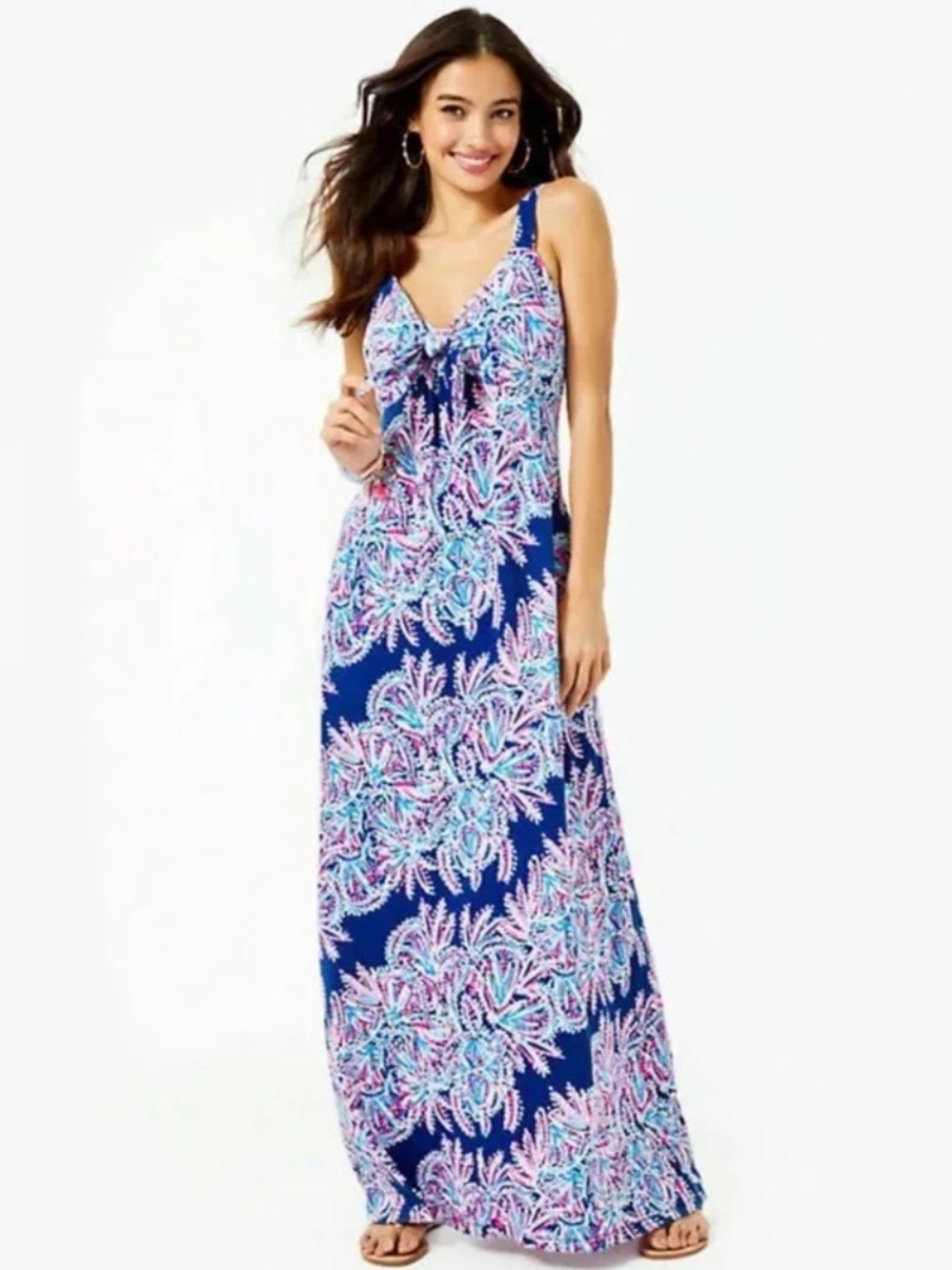 Lilly Pulitzer Maui Maxi Dress In Oyster Bay Blue Miss Shell 8